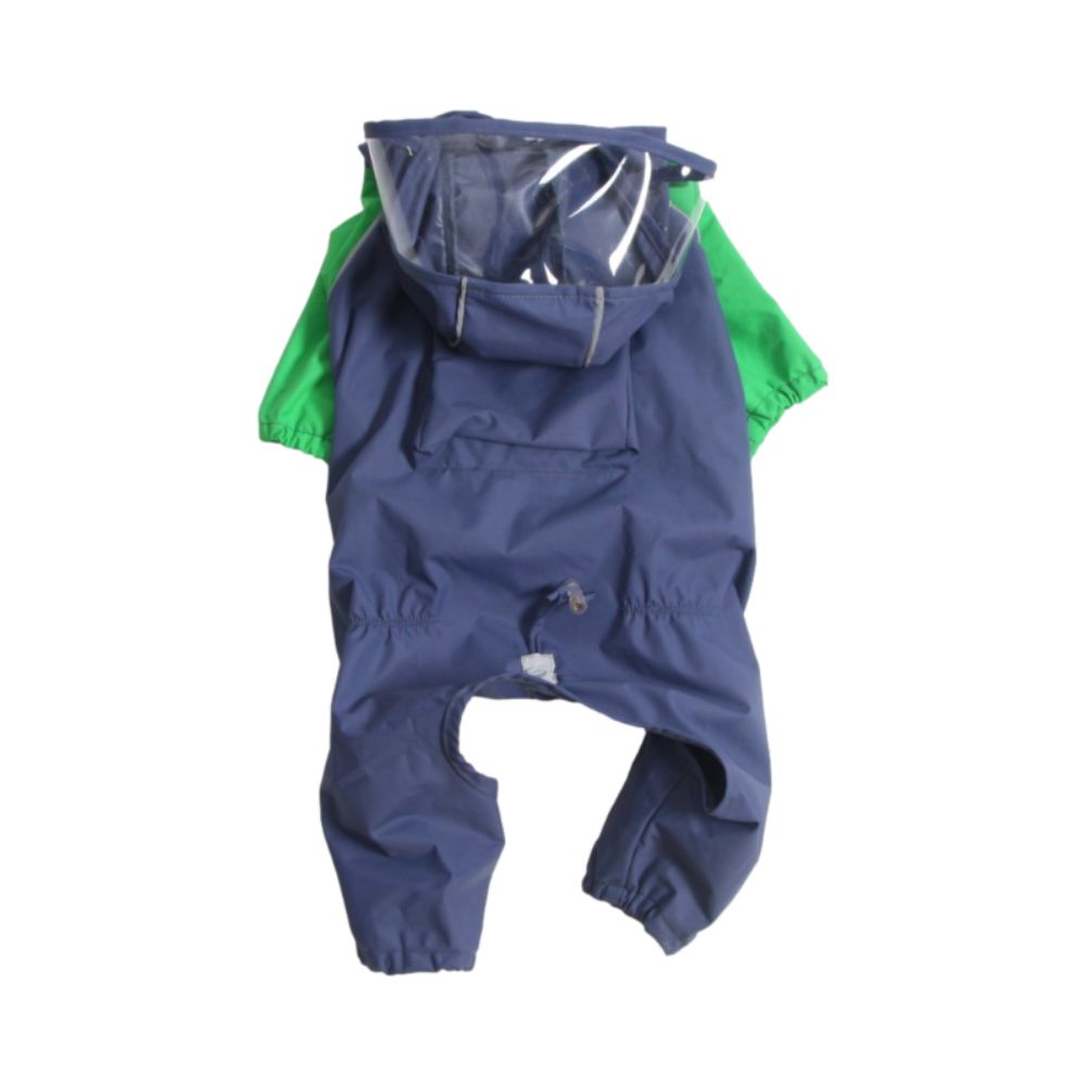 Blue Port Waterproof Dog Raincoat, Adjustable & Reflective Design, Lightweight Pet Rain Clothes with Hood (Three Colors Available)
