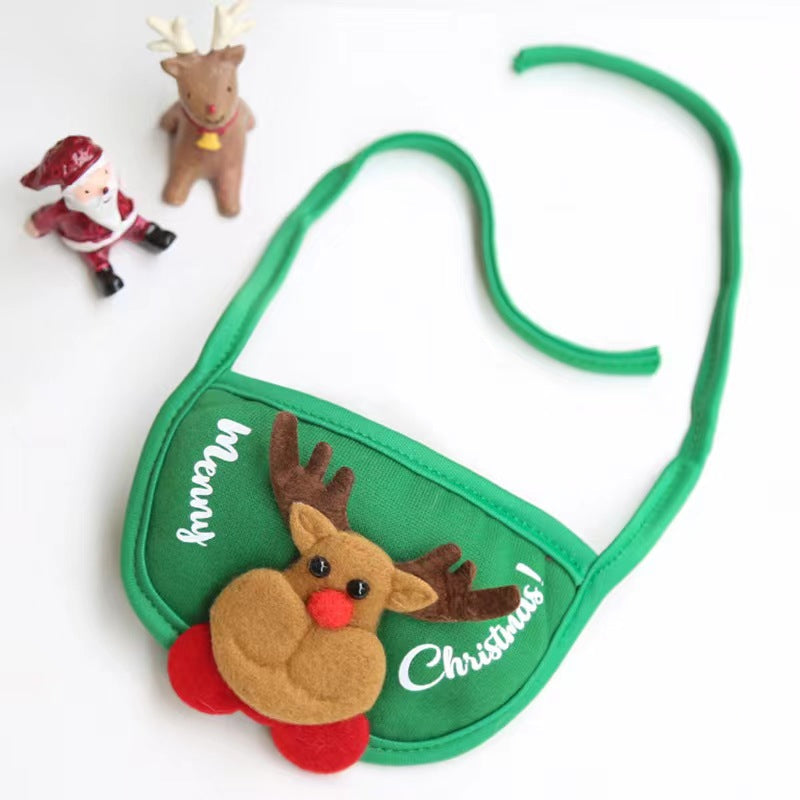 5 Pcs Christmas Dog Pet Costume： 2 Christmas Tree Hat Small Dog Headgear + 2 Santa Elf Dog/ Cat Bib+1 Deer Antler Hat， For Xmas Dog or Cat Outfit Clothing Party or other celebration occasions.