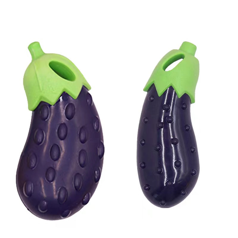 Squeaky Vegetable Shape Dog Toy, Food-safe TPR material. Interactive Dog Toy for Chew & Fetch