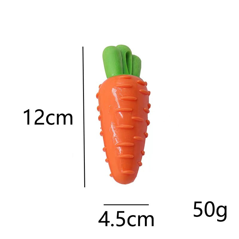 Squeaky Vegetable Shape Dog Toy, Food-safe TPR material. Interactive Dog Toy for Chew & Fetch