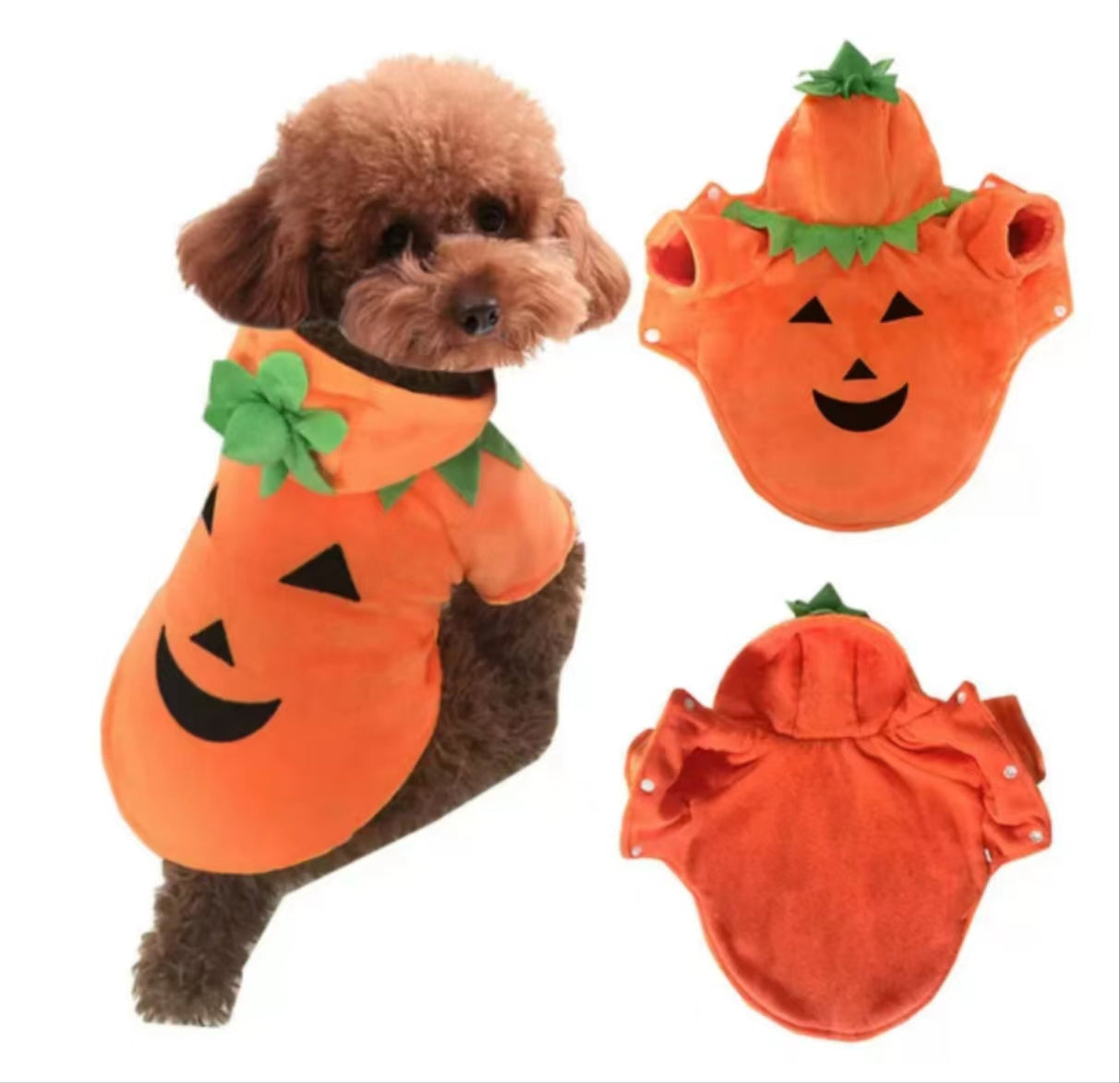 Pet Dog Cute Pumpkin Hoodie Costume for Halloween Dress Up Party, Pet Carnival,Pet Cosplay