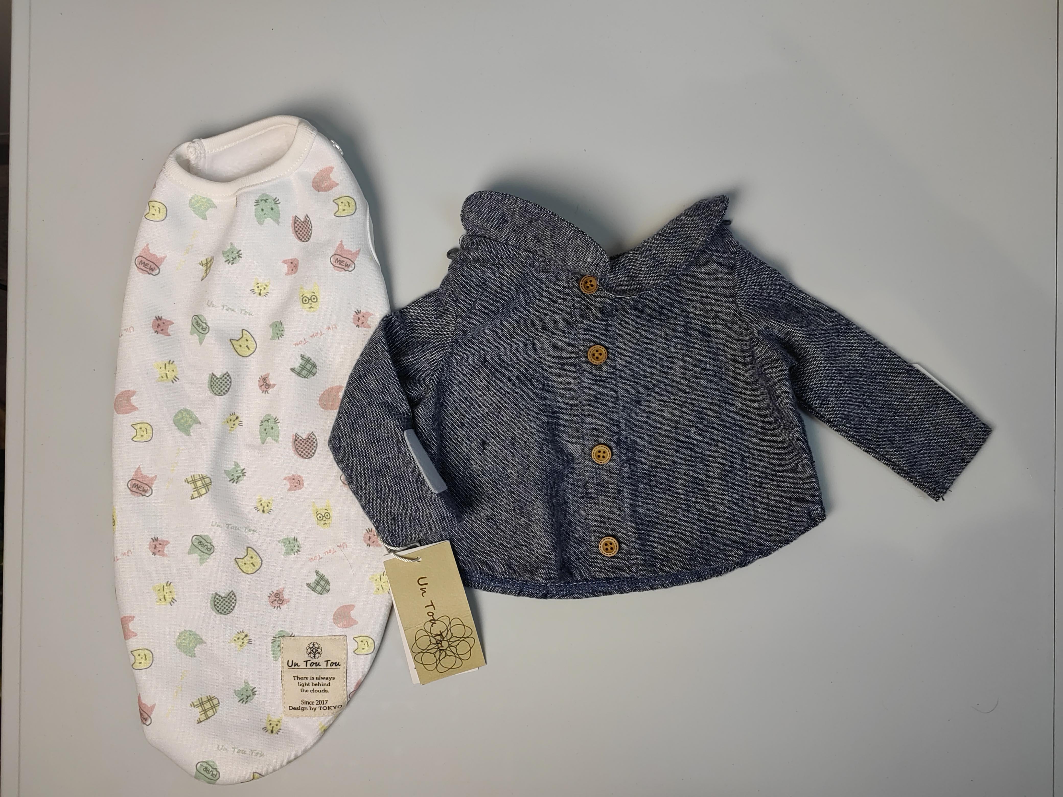 Small floral two-piece cat clothes set