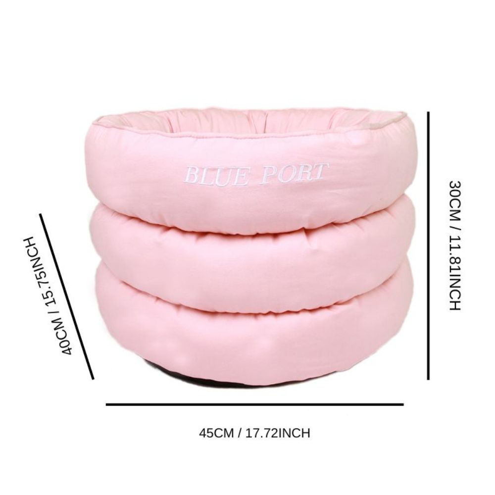 Blue Port Pink Pet Bed, Cozy Cat Bed, Toilet Shape, Super Soft and Warm