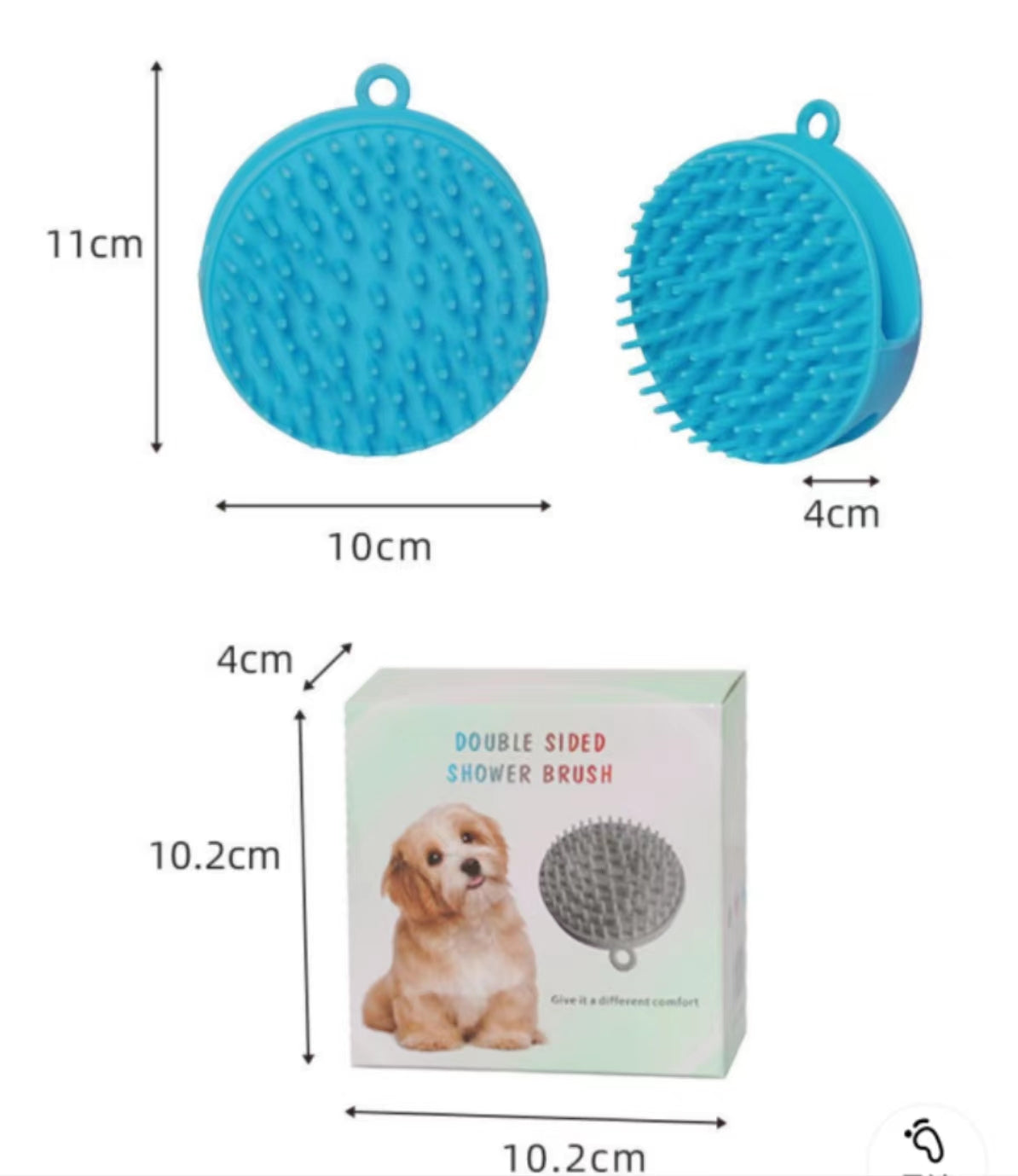 Cat/ Dog shower + massage brush （Two functions in one）