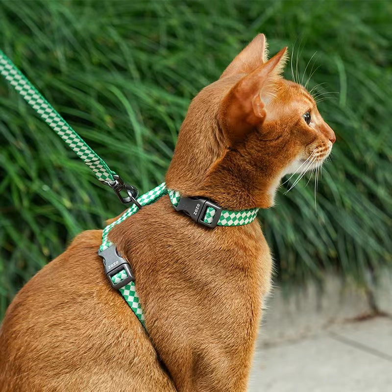 Cat Harness and Leash Escape Proof, Adjustable Cat Leash and Harness Set for Walking, Lightweight Cat Harness for Large Small Kittens