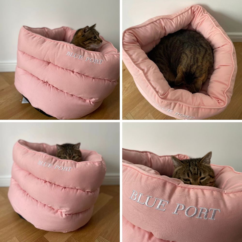 Blue Port Pink Pet Bed, Cozy Cat Bed, Toilet Shape, Super Soft and Warm