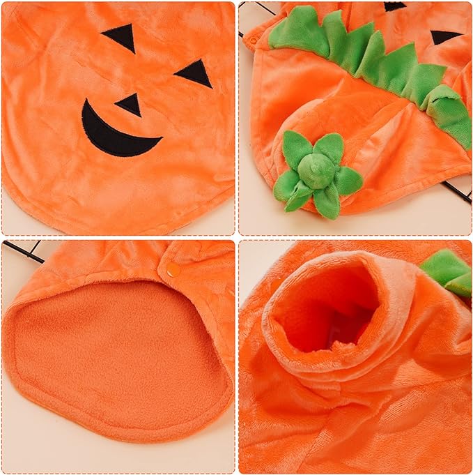 Pet Dog Cute Pumpkin Hoodie Costume for Halloween Dress Up Party, Pet Carnival,Pet Cosplay