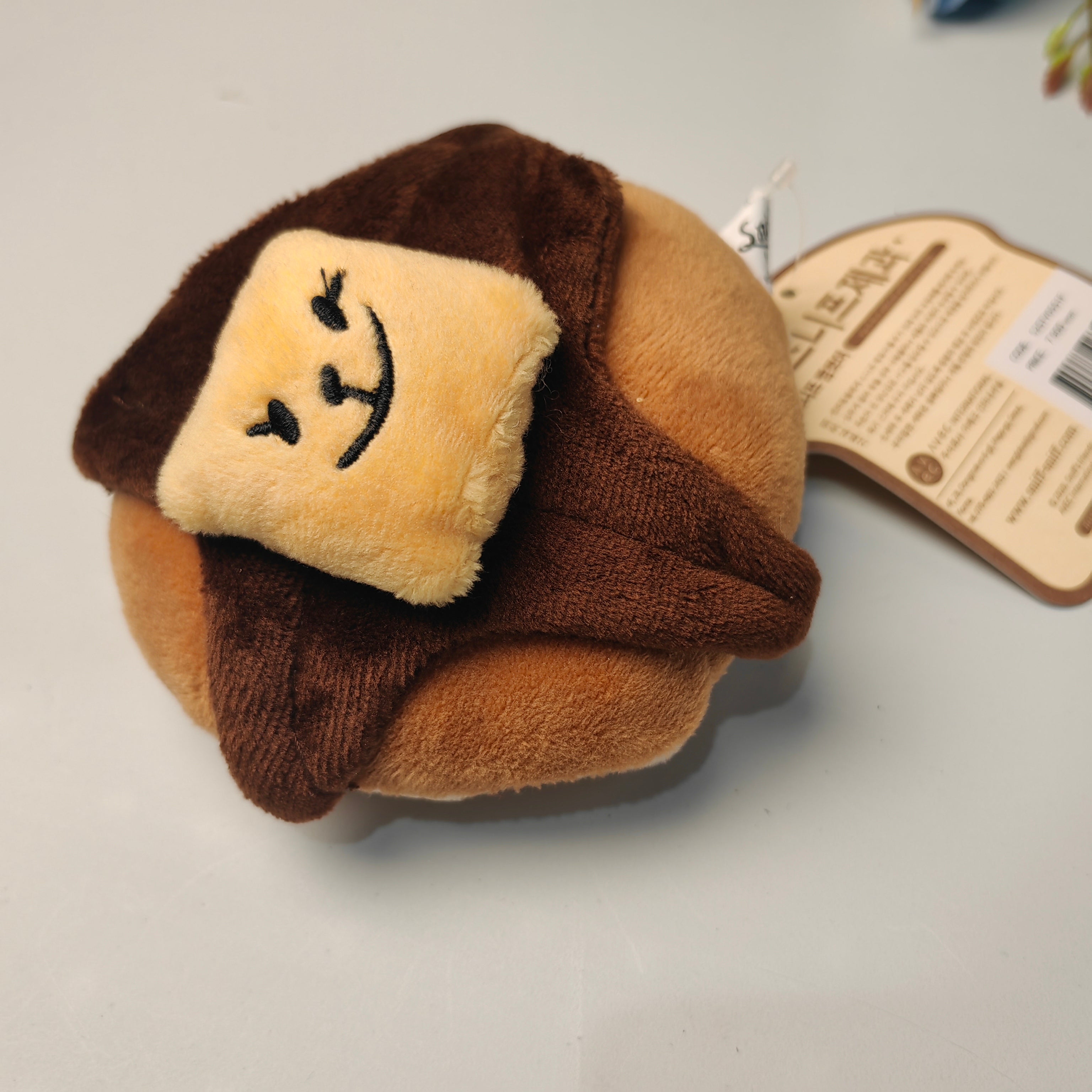 Plush Dog Chew Toys with Squeakers Inside and with Innovative Design of Bread or Sausage Shape