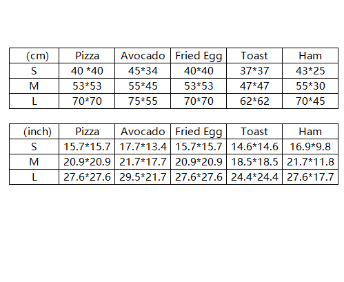 Soft Cat or Puppy Cushion Bed, Pizza/Avocado/Fried Egg/Toast/Ham Shape Pet Mattress Bed, for Cats & Small or Medium Dogs